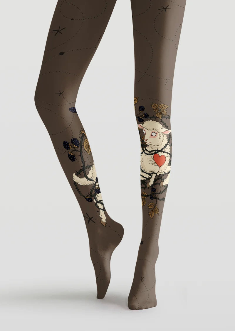 Brown Sheep Heart Tights