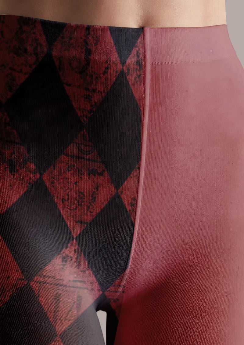 Red Fox Argyle Tights