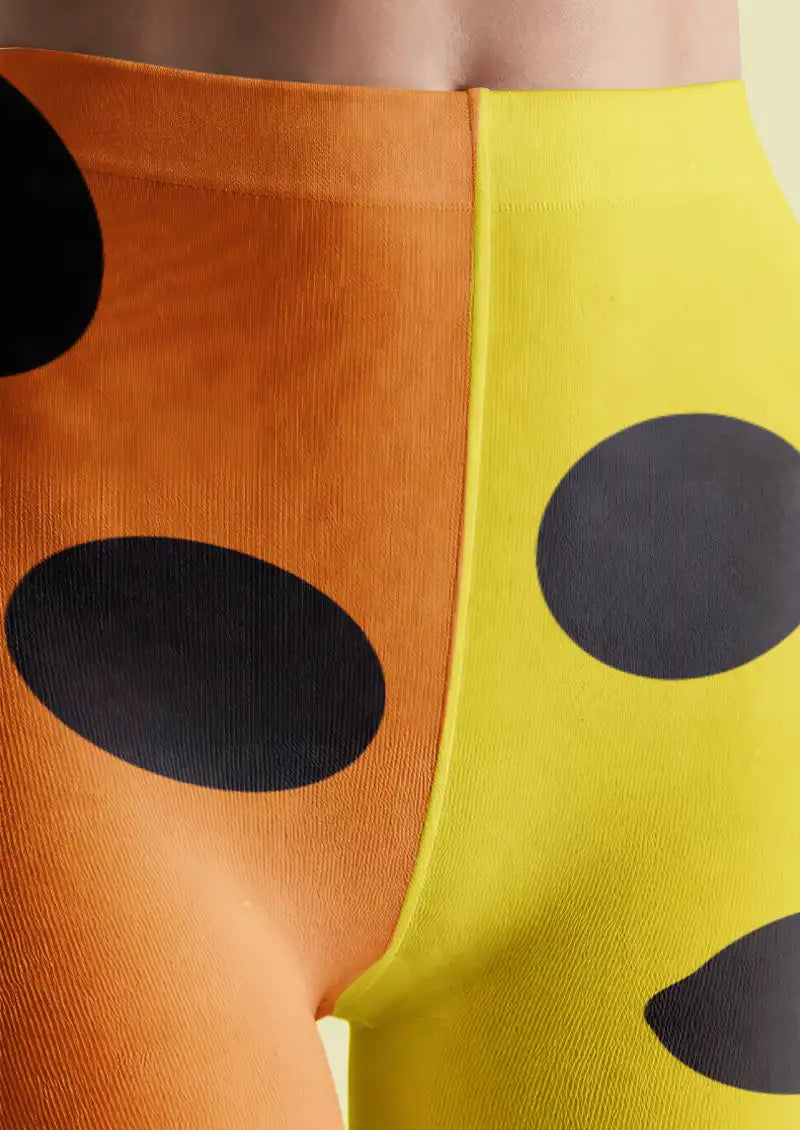 Orange Yellow Polka Dot Tights