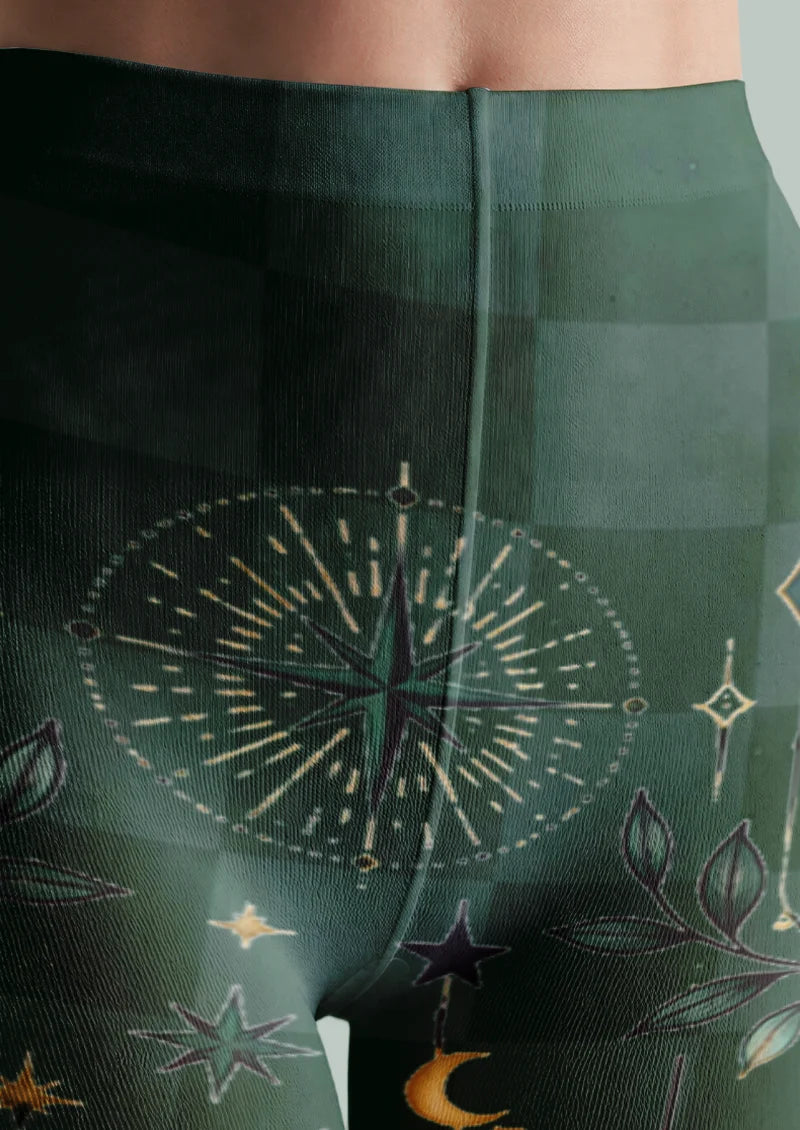 Green Serpent Celestial Tights