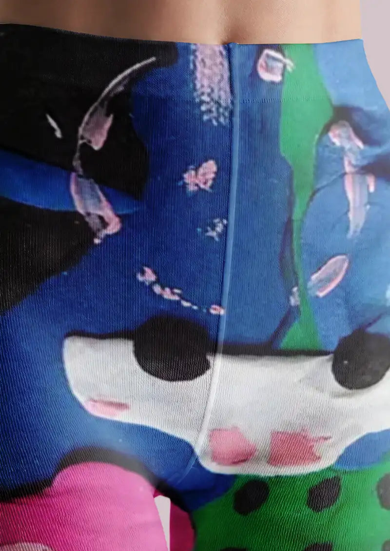 Abstract Pop Art Graphic Print Tights Hosiery Pantyhose