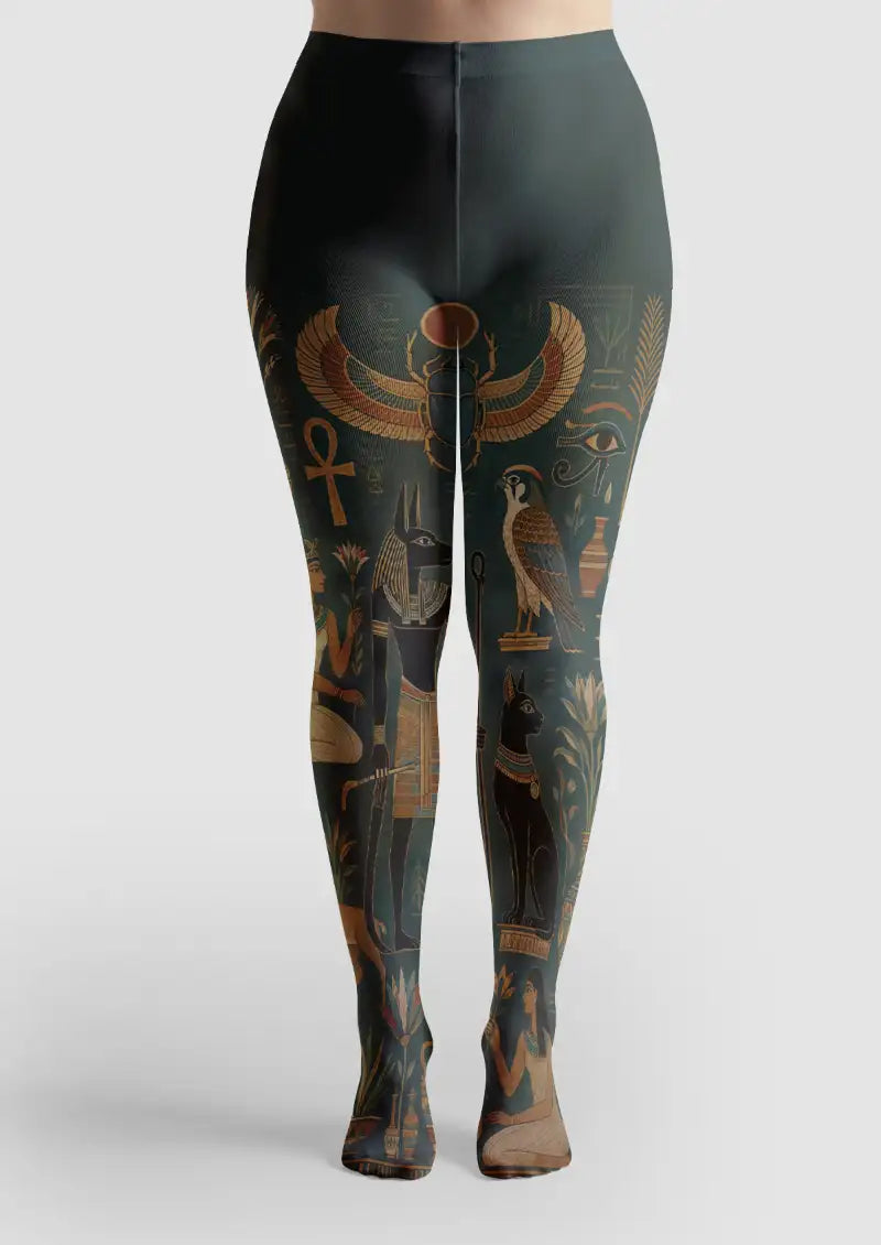 Egyptian Anubis Graphic Tights Hosiery Pantyhose