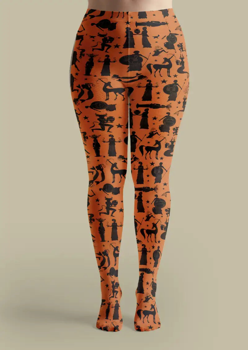 Greek Mythology Zodiac Graphic Tights Hosiery Pantyhose
