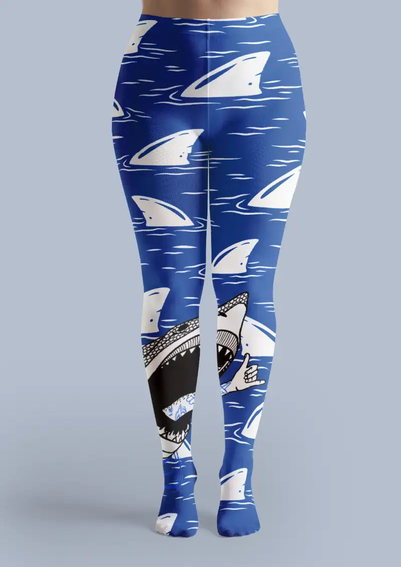 Shark Ocean Graphic Tights Hosiery Pantyhose