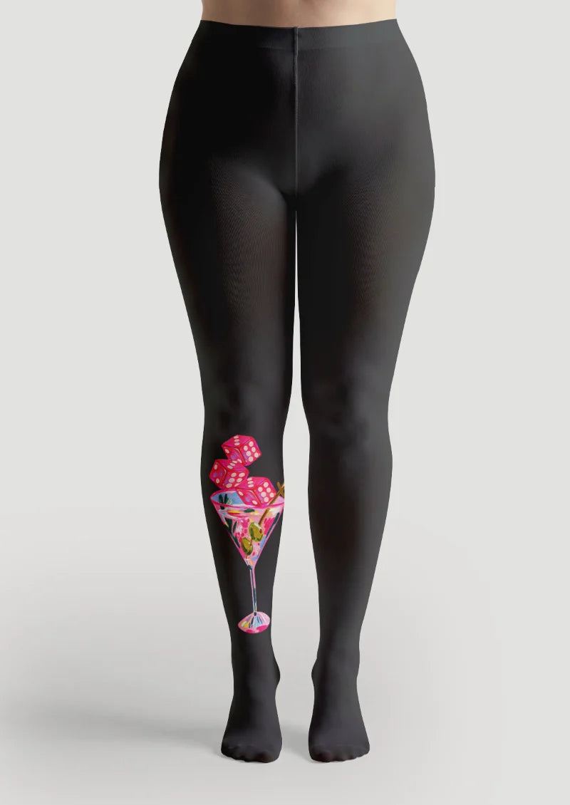 Black Dice Cocktail Tights
