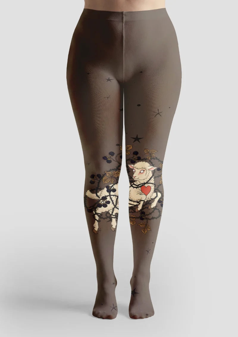 Brown Sheep Heart Tights