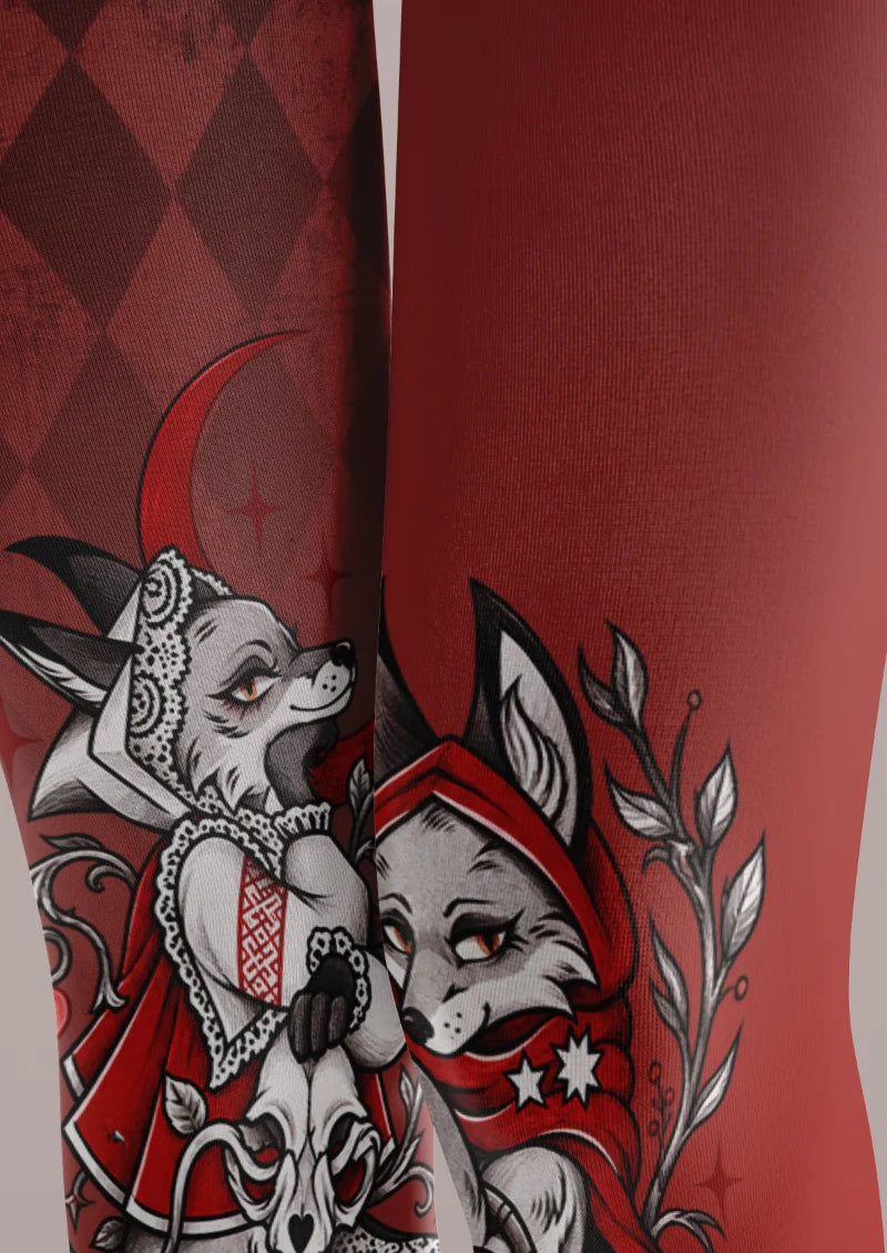 Red Fox Argyle Tights