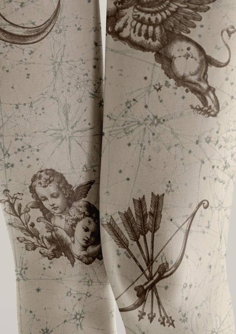 Ivory Zodiac Map Tights
