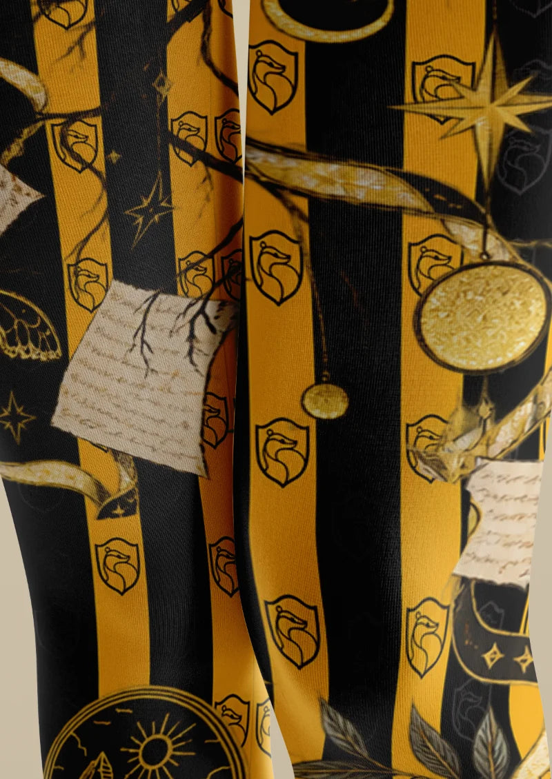 Black Gold Storybook Stripe Tights