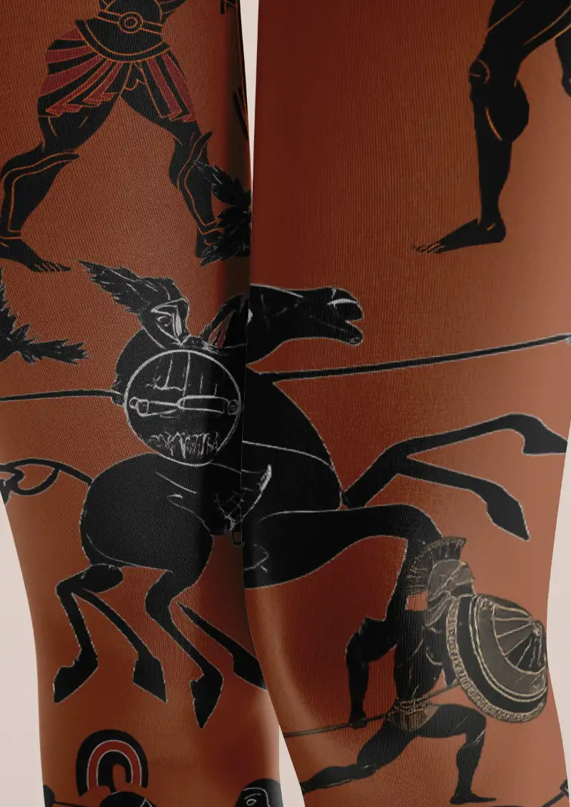 Ancient Greek Warrior Graphic Tights Hosiery Pantyhose