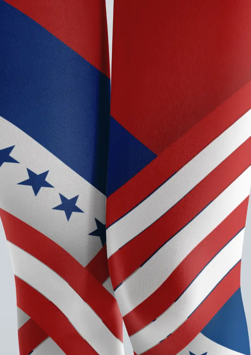 Graphic Patriotic Striped Tights Hosiery Pantyhose
