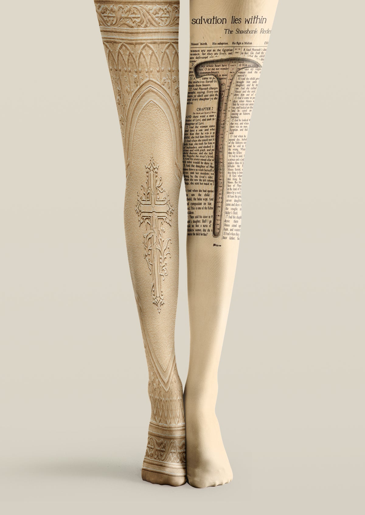 Shawshank Redemption Bible Book Printed Tights Hosiery Pantyhose
