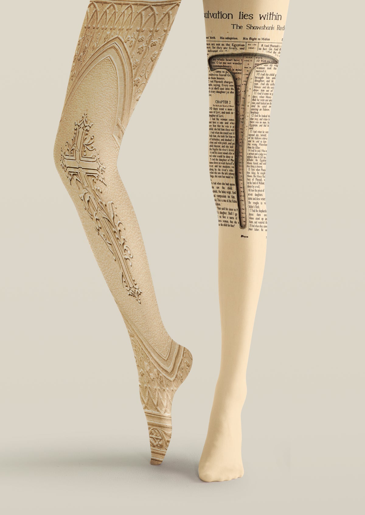 Shawshank Redemption Bible Book Printed Tights Hosiery Pantyhose