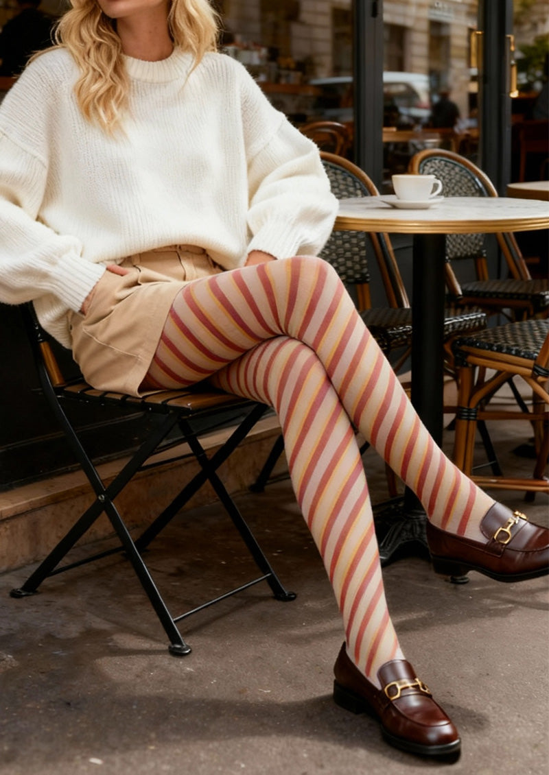 Candy Stripe Tights Hosiery Pantyhose