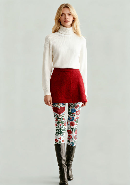 Folk Heart Tights Hosiery Pantyhose