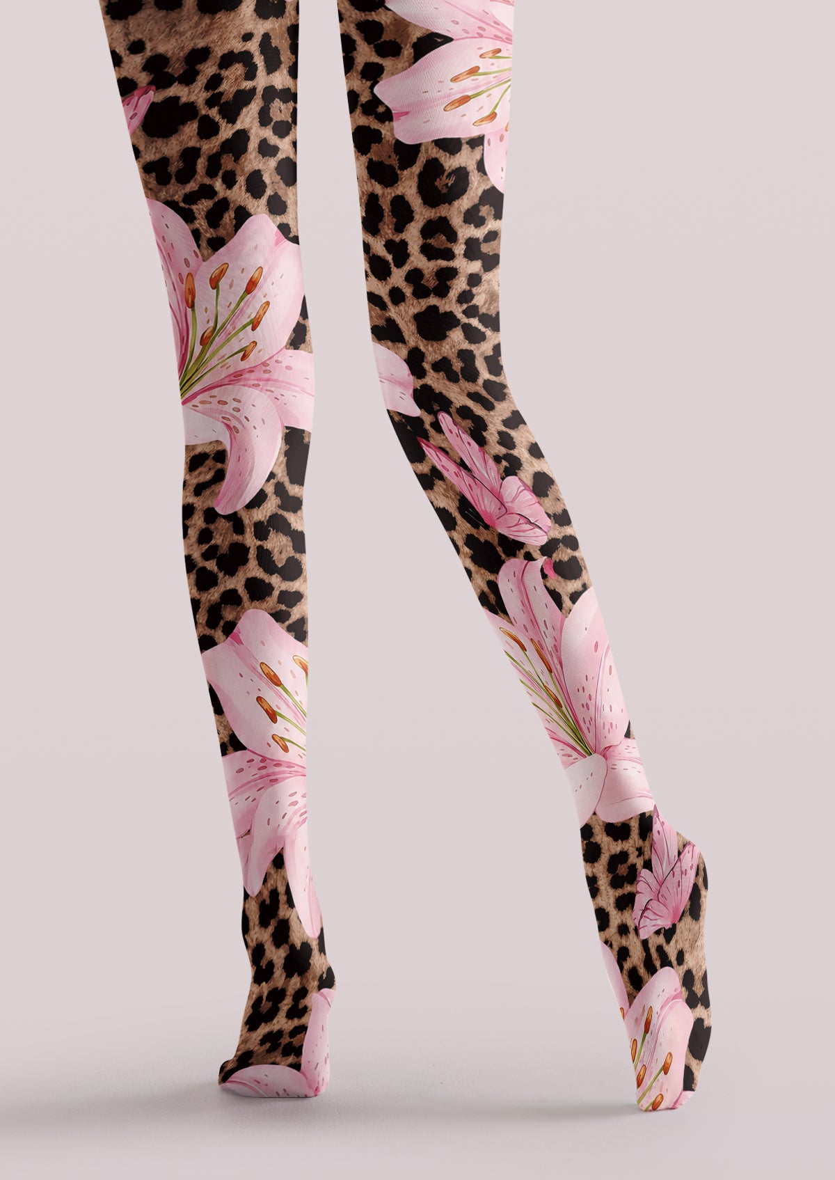Brown Lily Leopard Tights