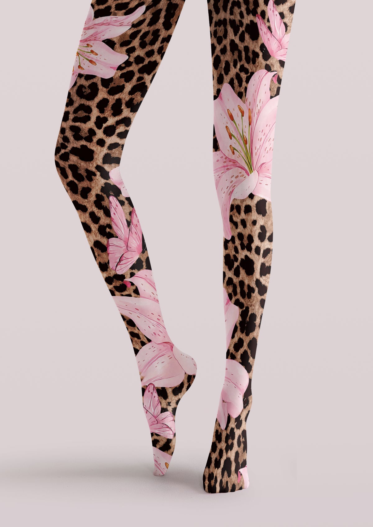 Brown Lily Leopard Tights