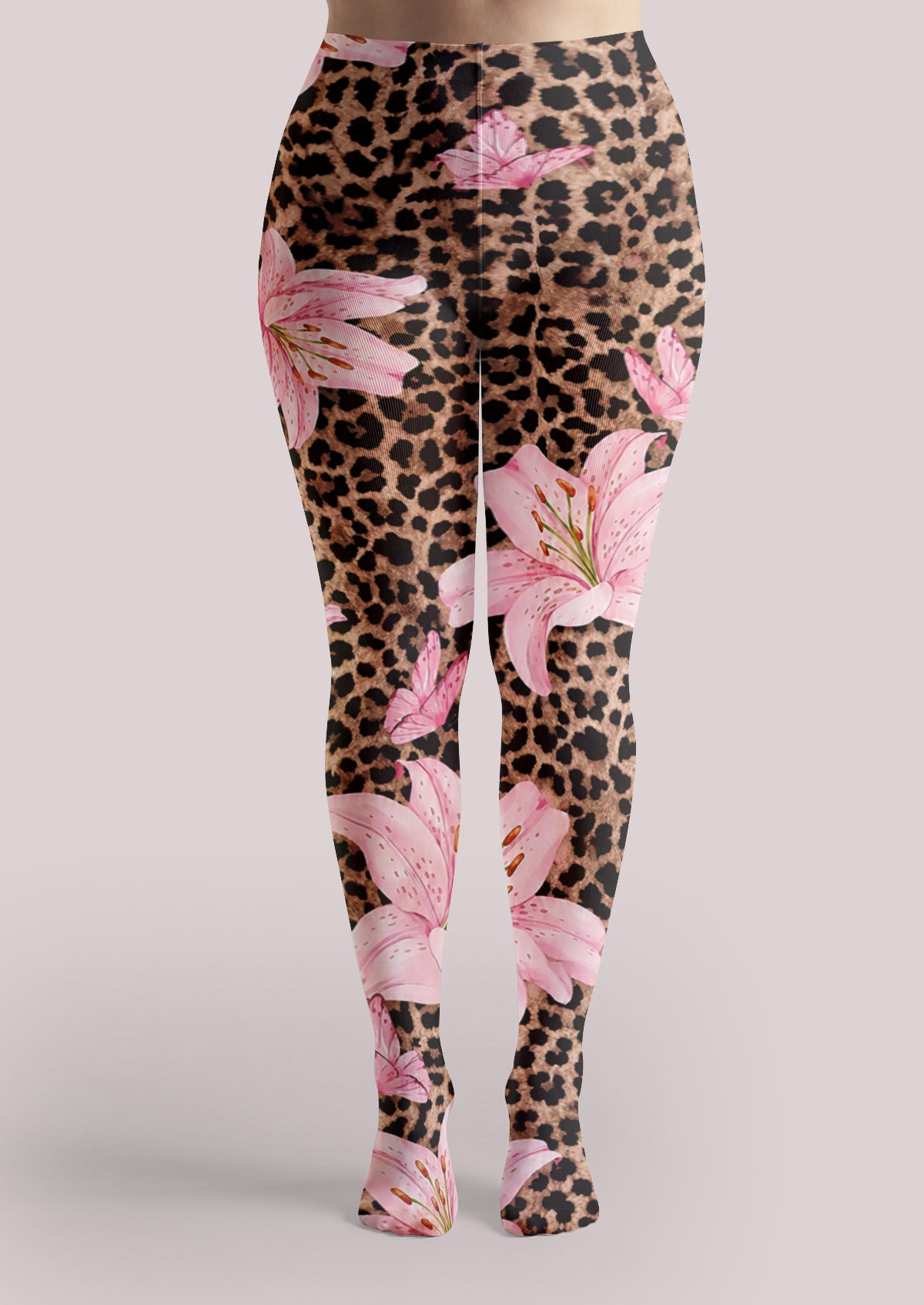 Brown Lily Leopard Tights