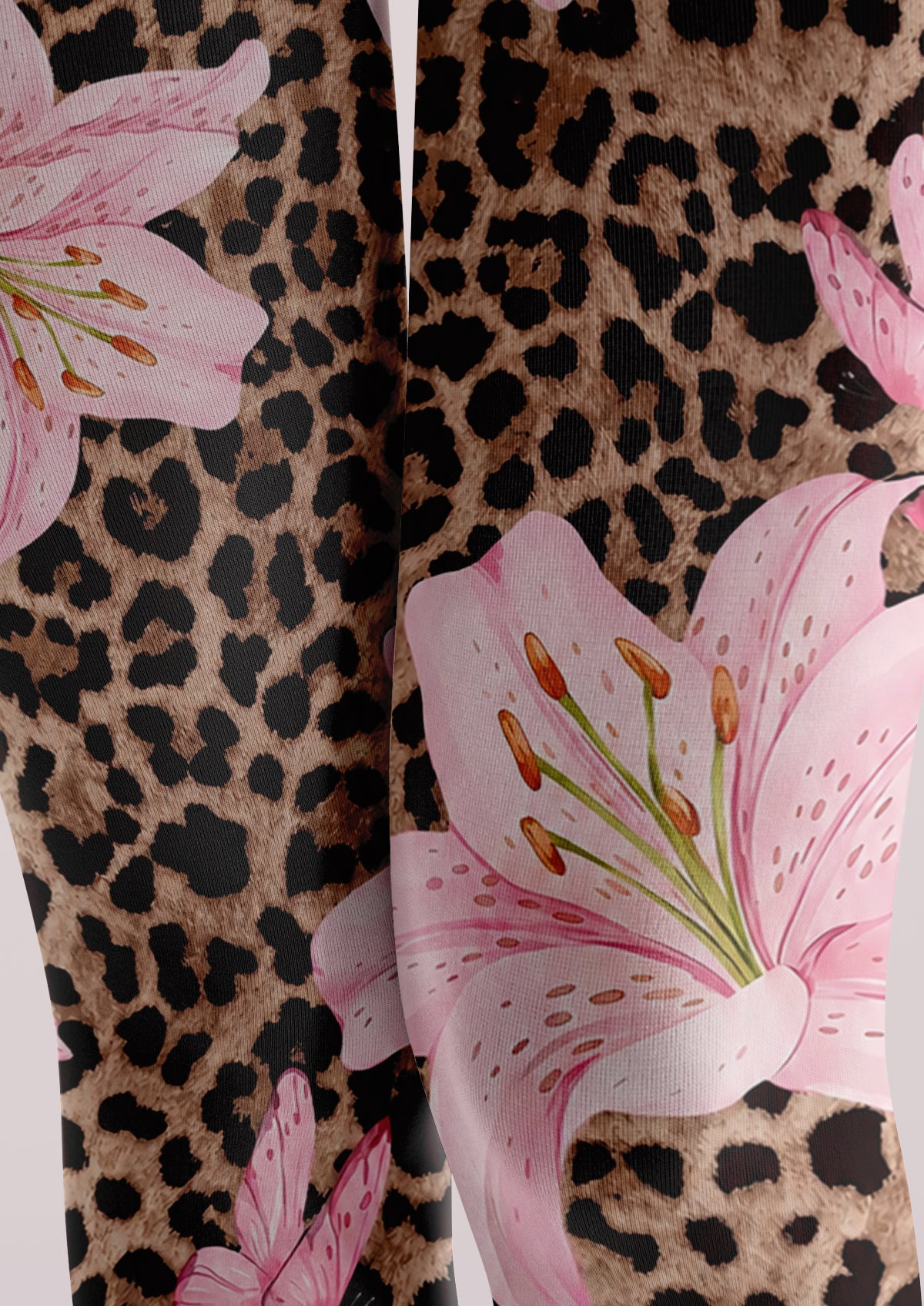 Brown Lily Leopard Tights