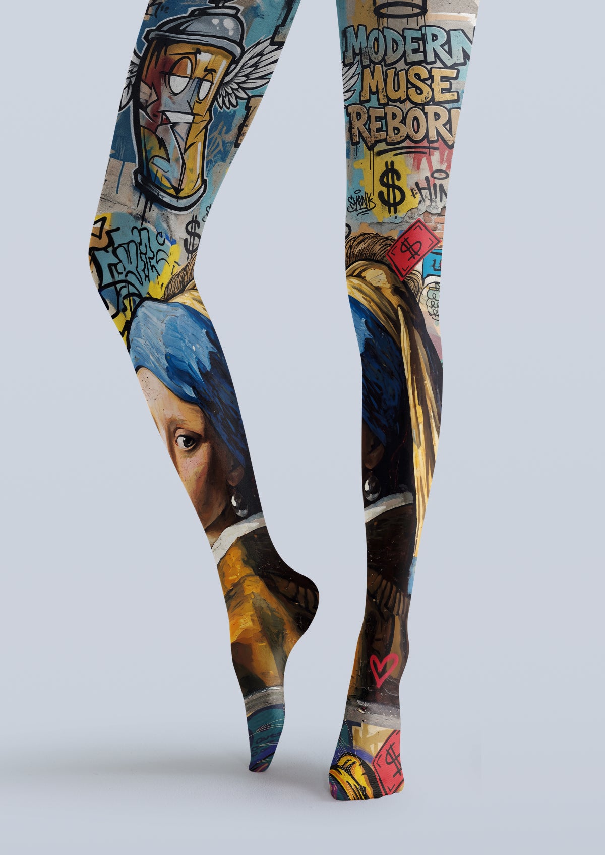 Multicolor Graffiti Muse Tights