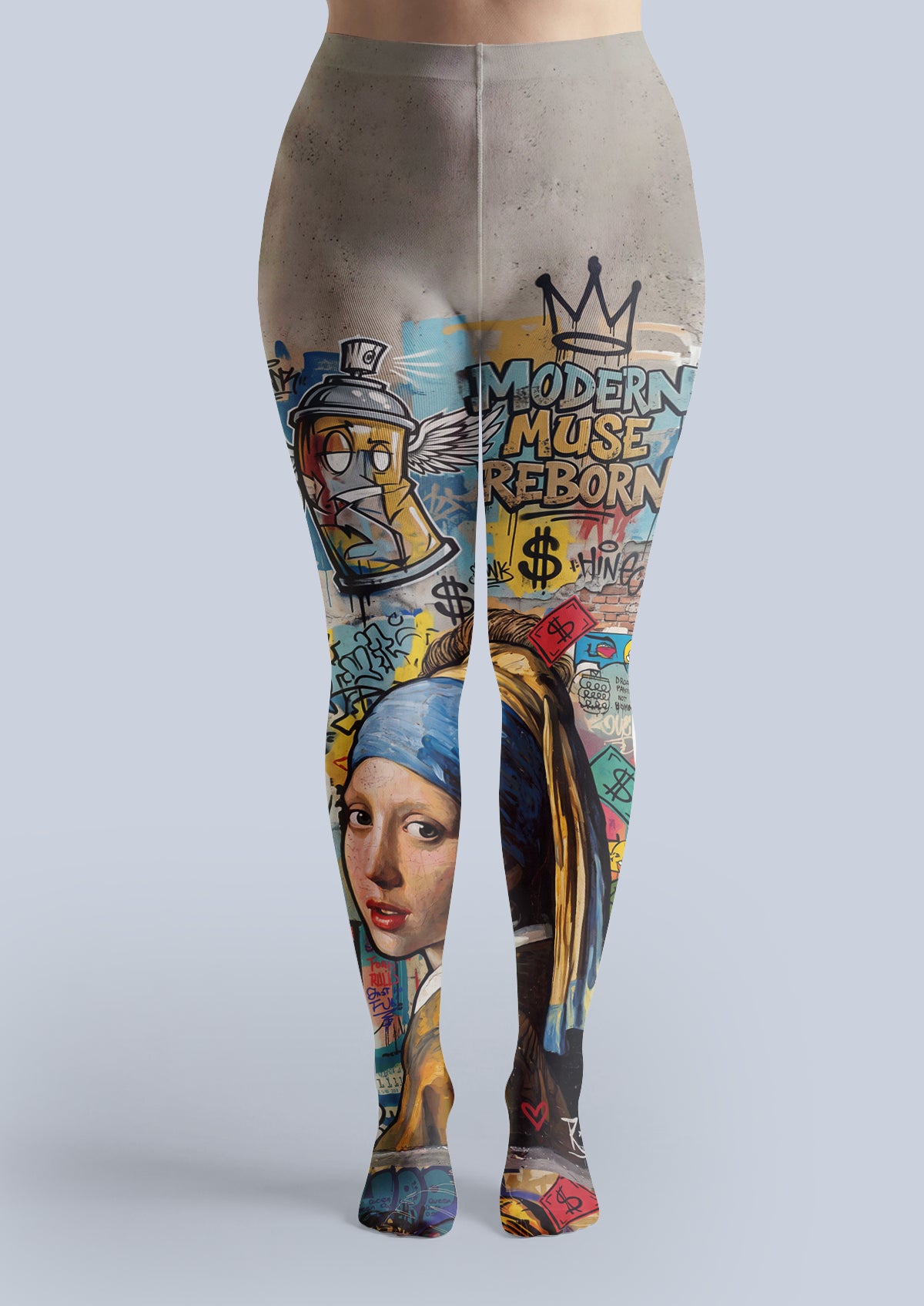Multicolor Graffiti Muse Tights