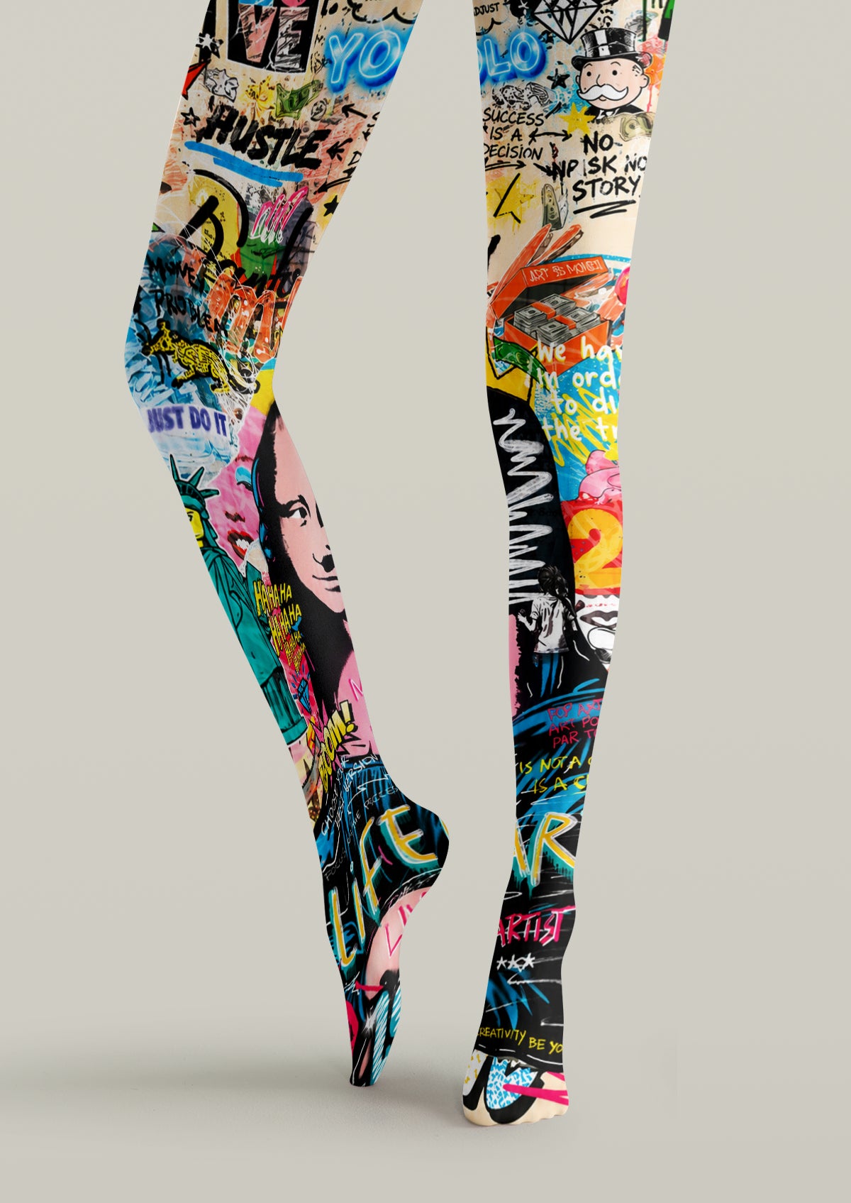 Multicolor Pop Art Muse Tights
