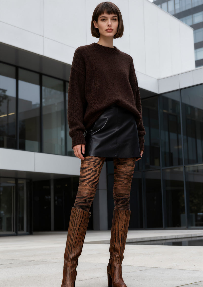 Mocha Lines Tights Hosiery Pantyhose