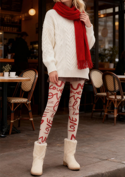 Love Script Tights Hosiery Pantyhose