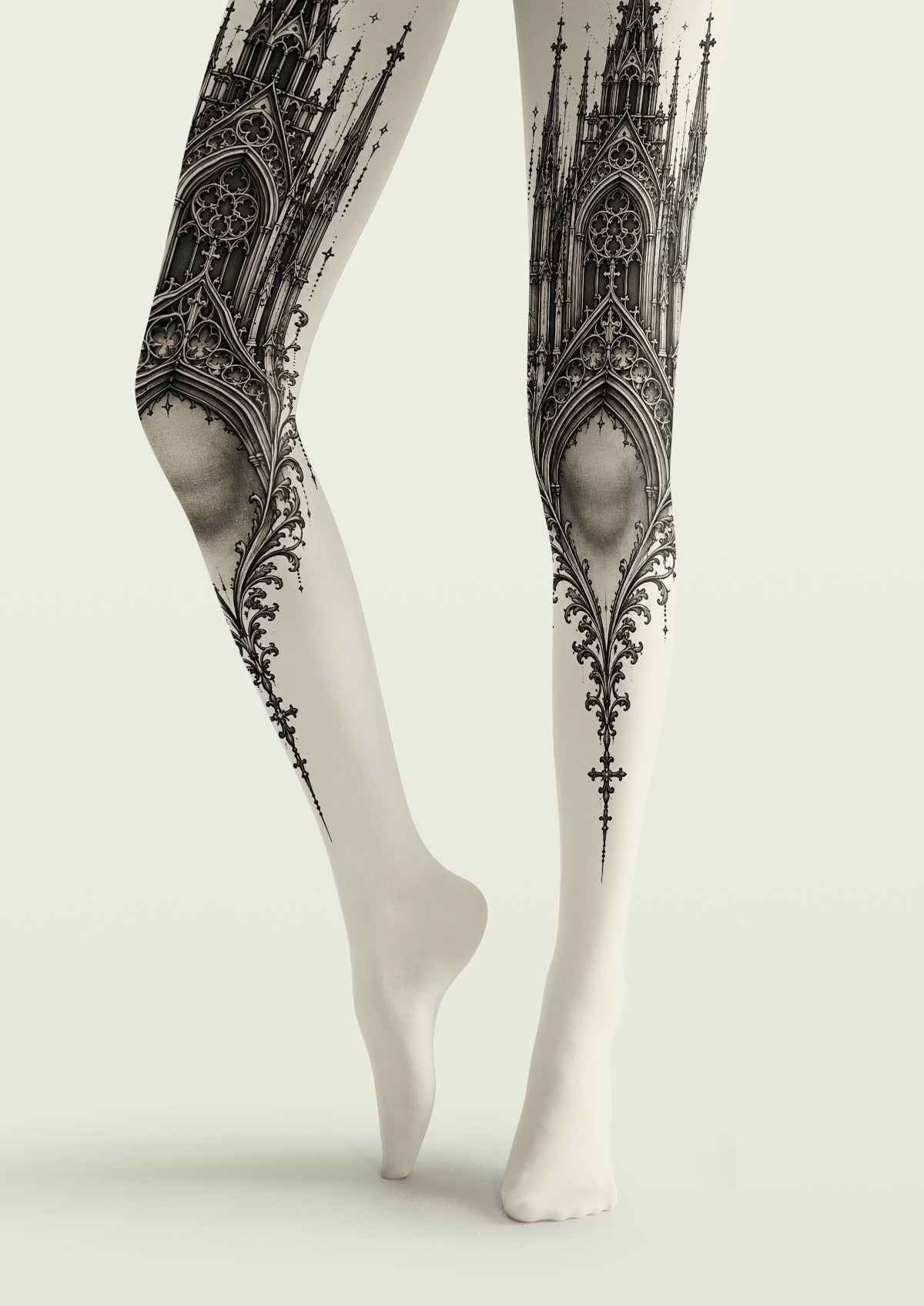 Black Gothic Cathedral Tights