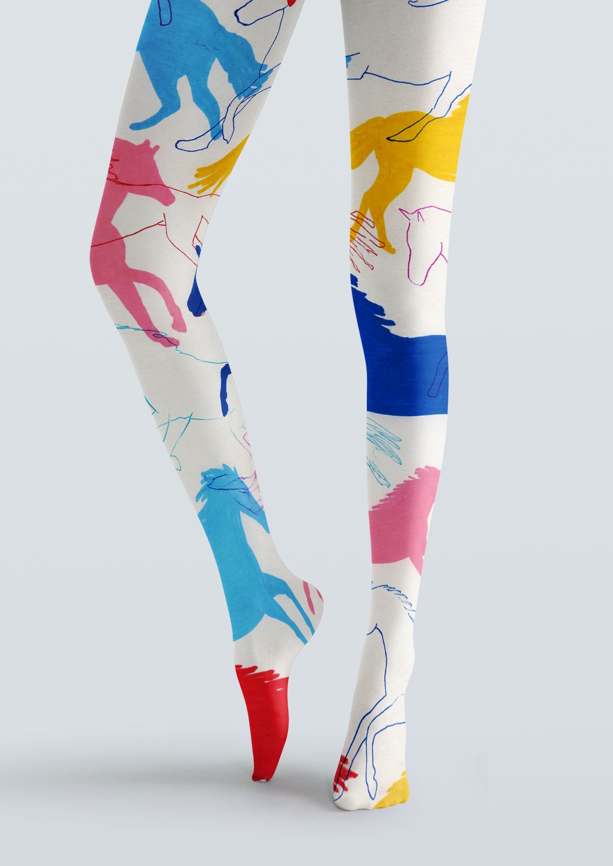 White Horse Sketch Tights