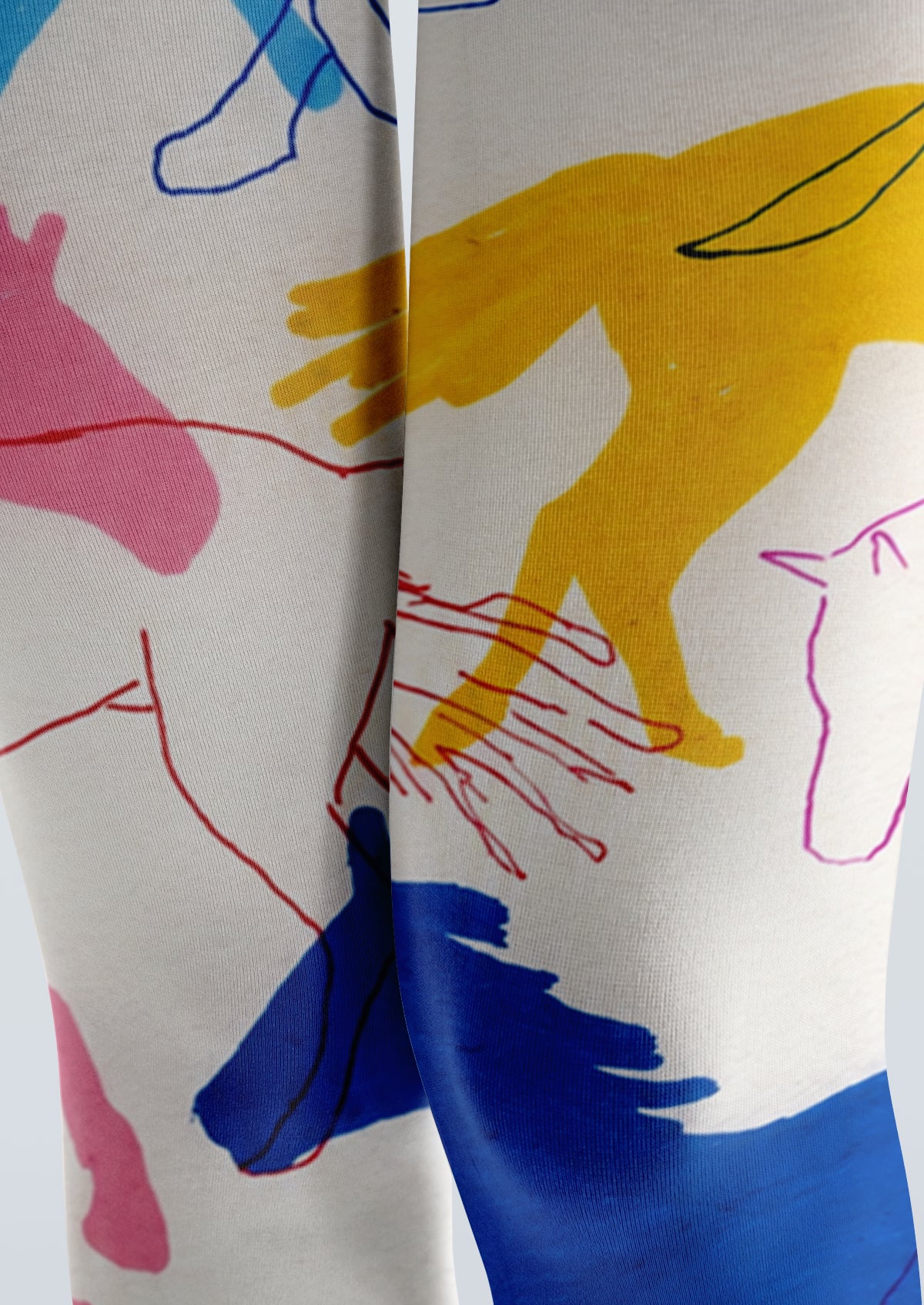 White Horse Sketch Tights