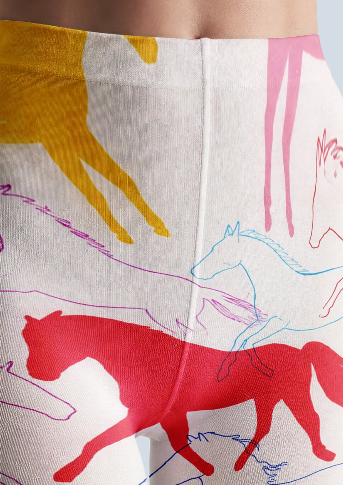 White Horse Sketch Tights