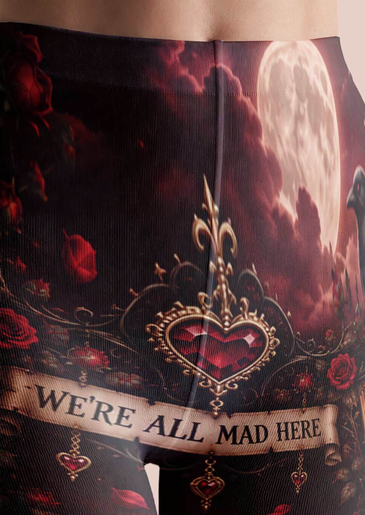 Black Queen of Hearts Tights