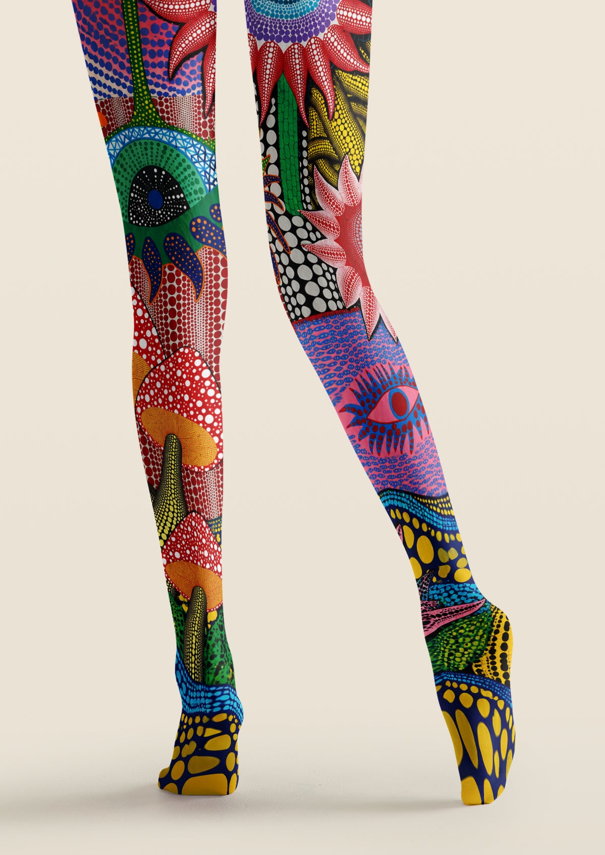 Multicolor Kusama Polka Dot Art Tights