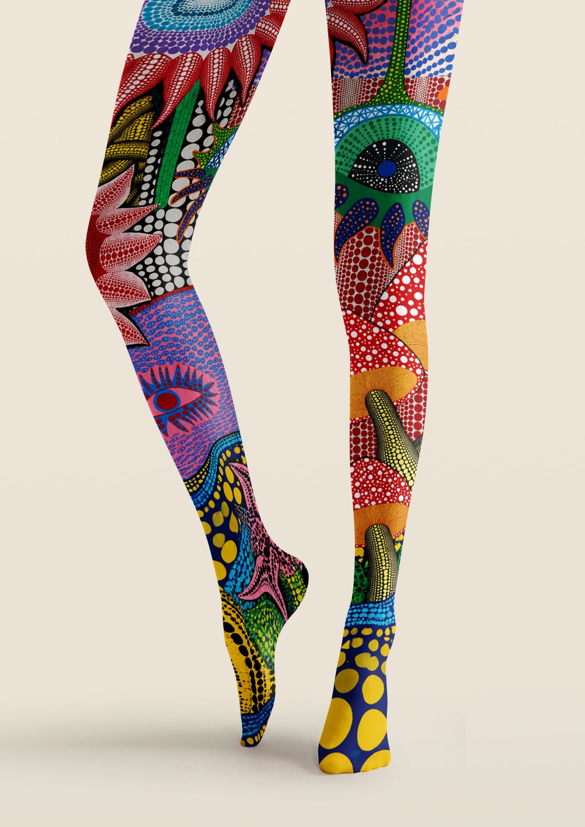 Multicolor Kusama Polka Dot Art Tights