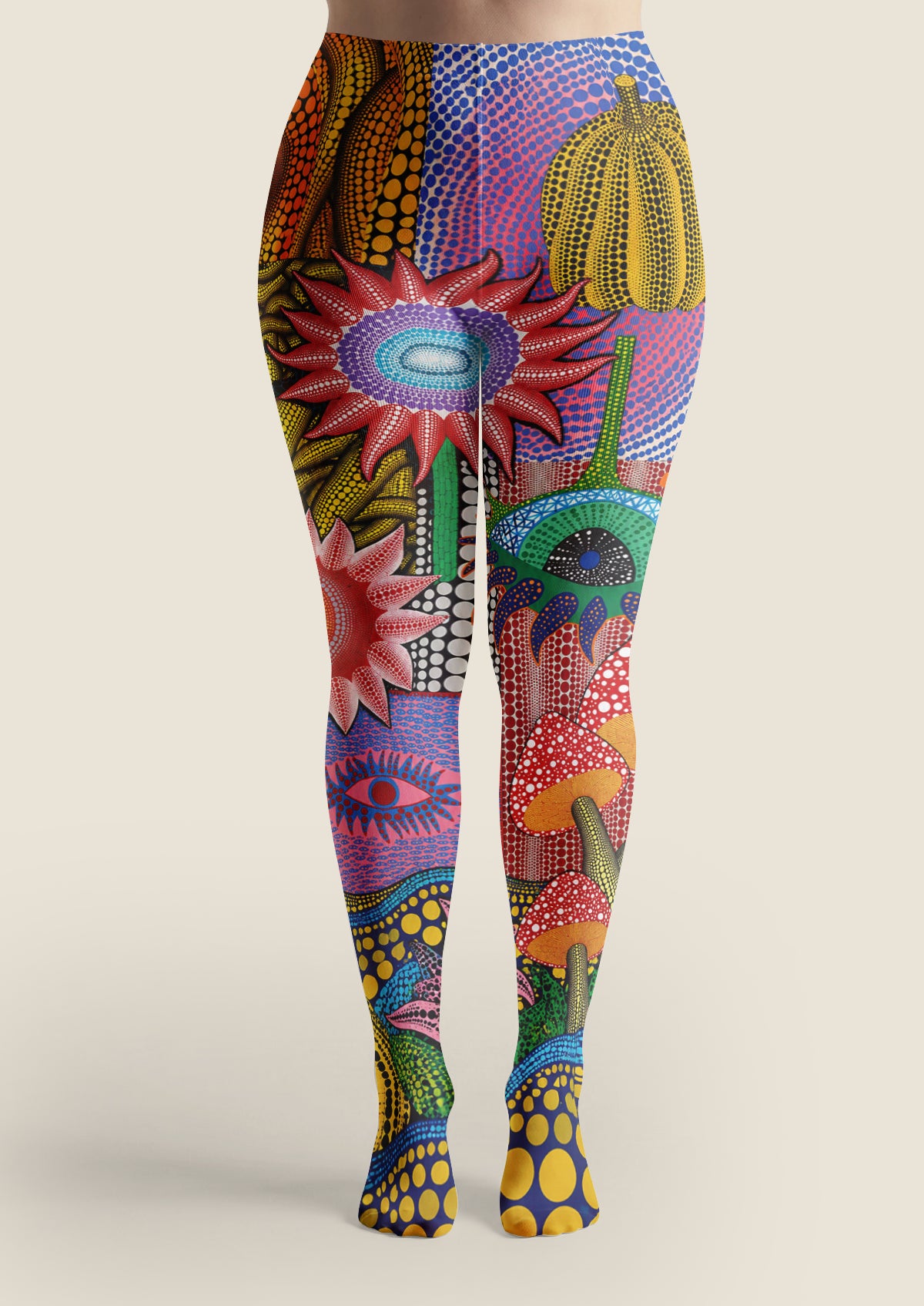 Multicolor Kusama Polka Dot Art Tights