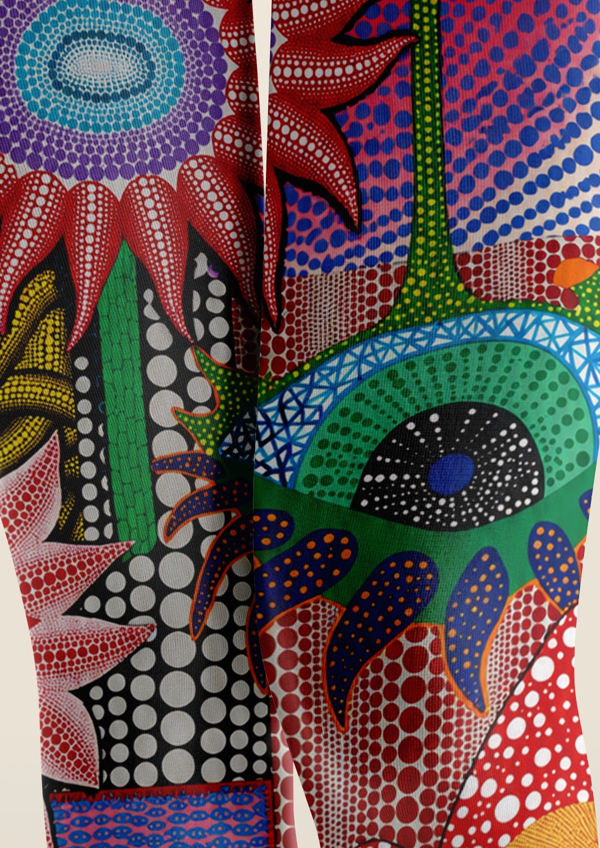 Multicolor Kusama Polka Dot Art Tights