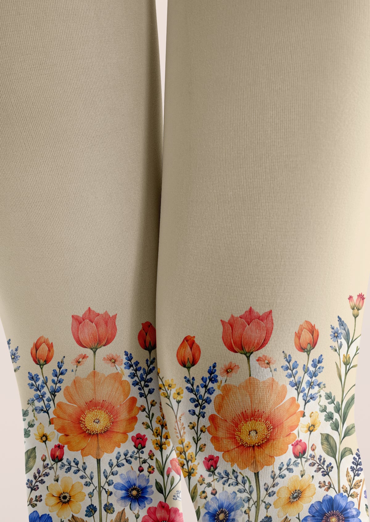 Ivory Floral Bouquet Tights