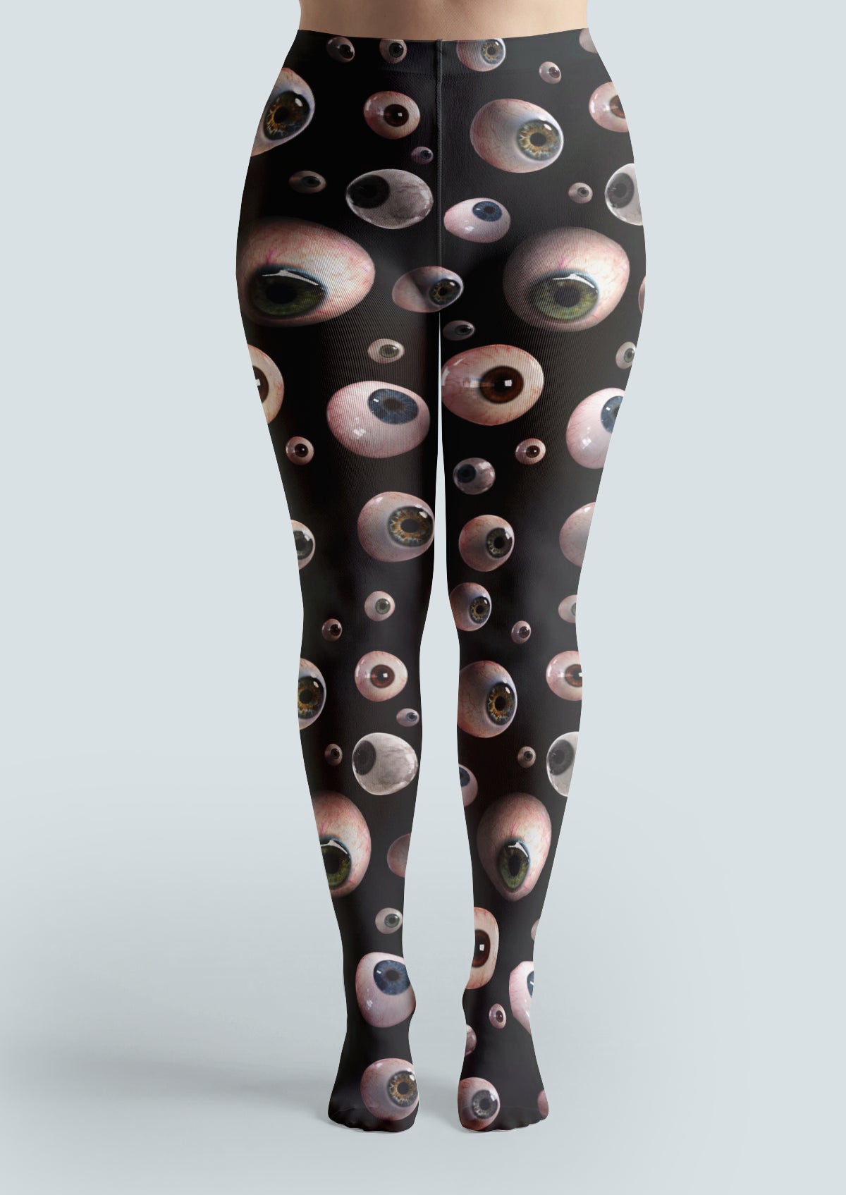 Black Eyeball Print Tights