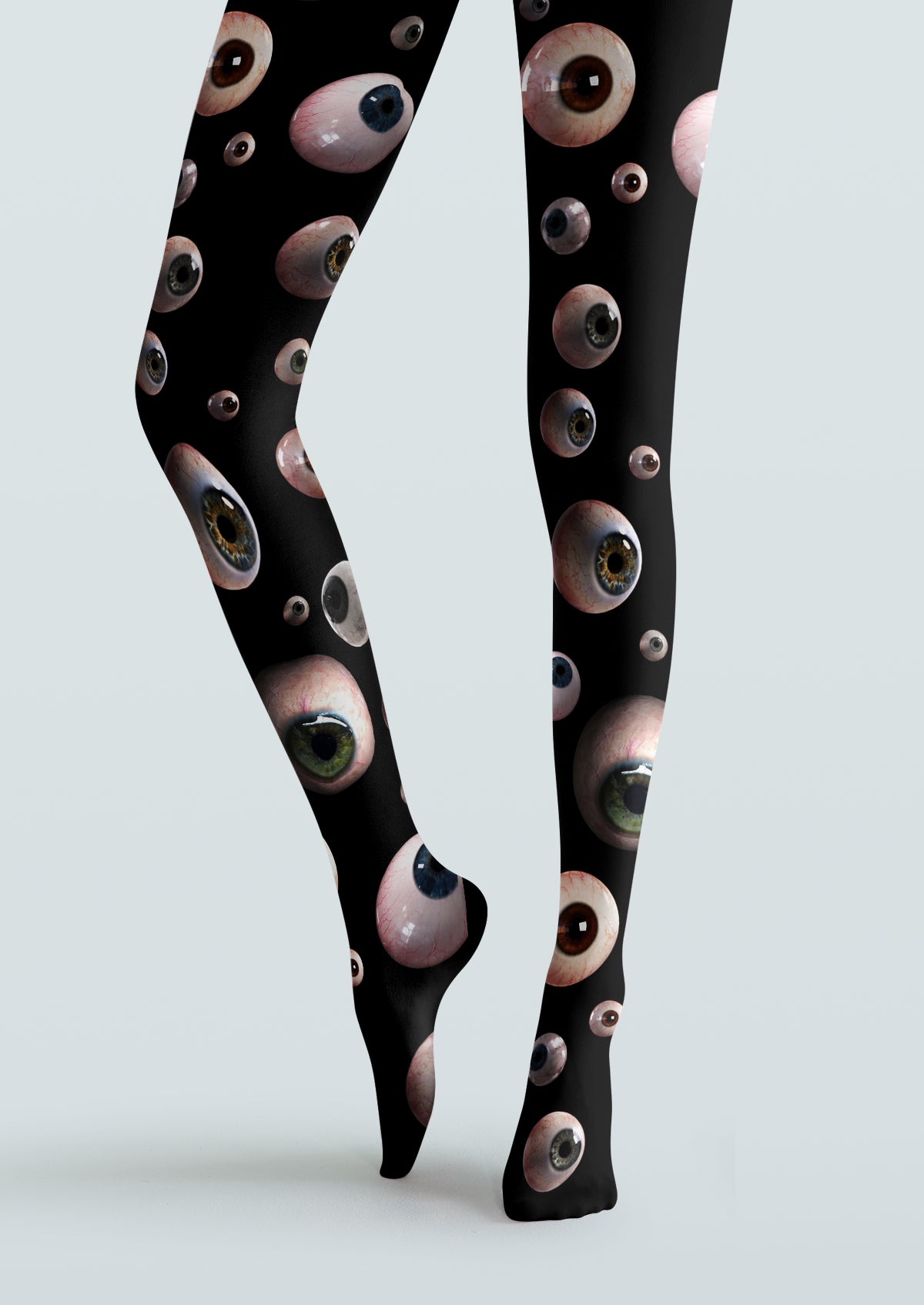 Black Eyeball Print Tights