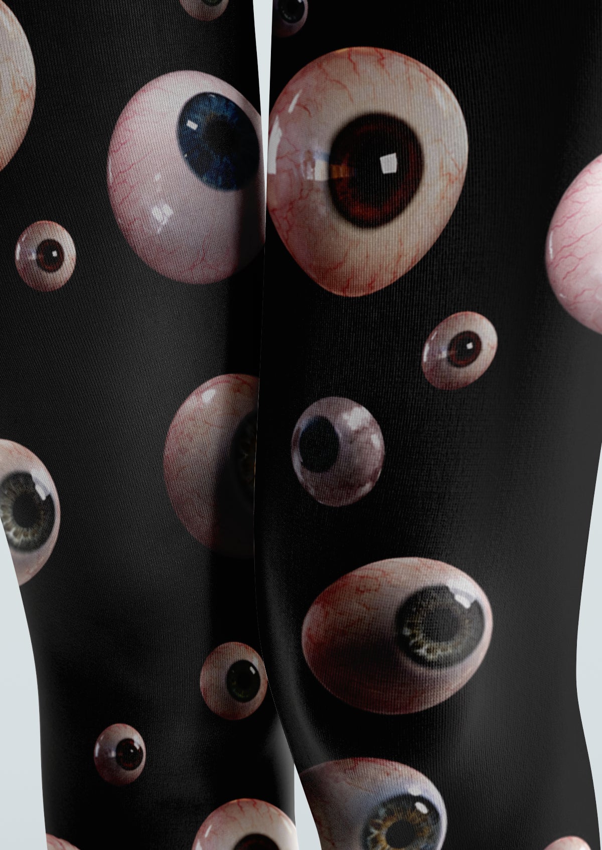 Black Eyeball Print Tights