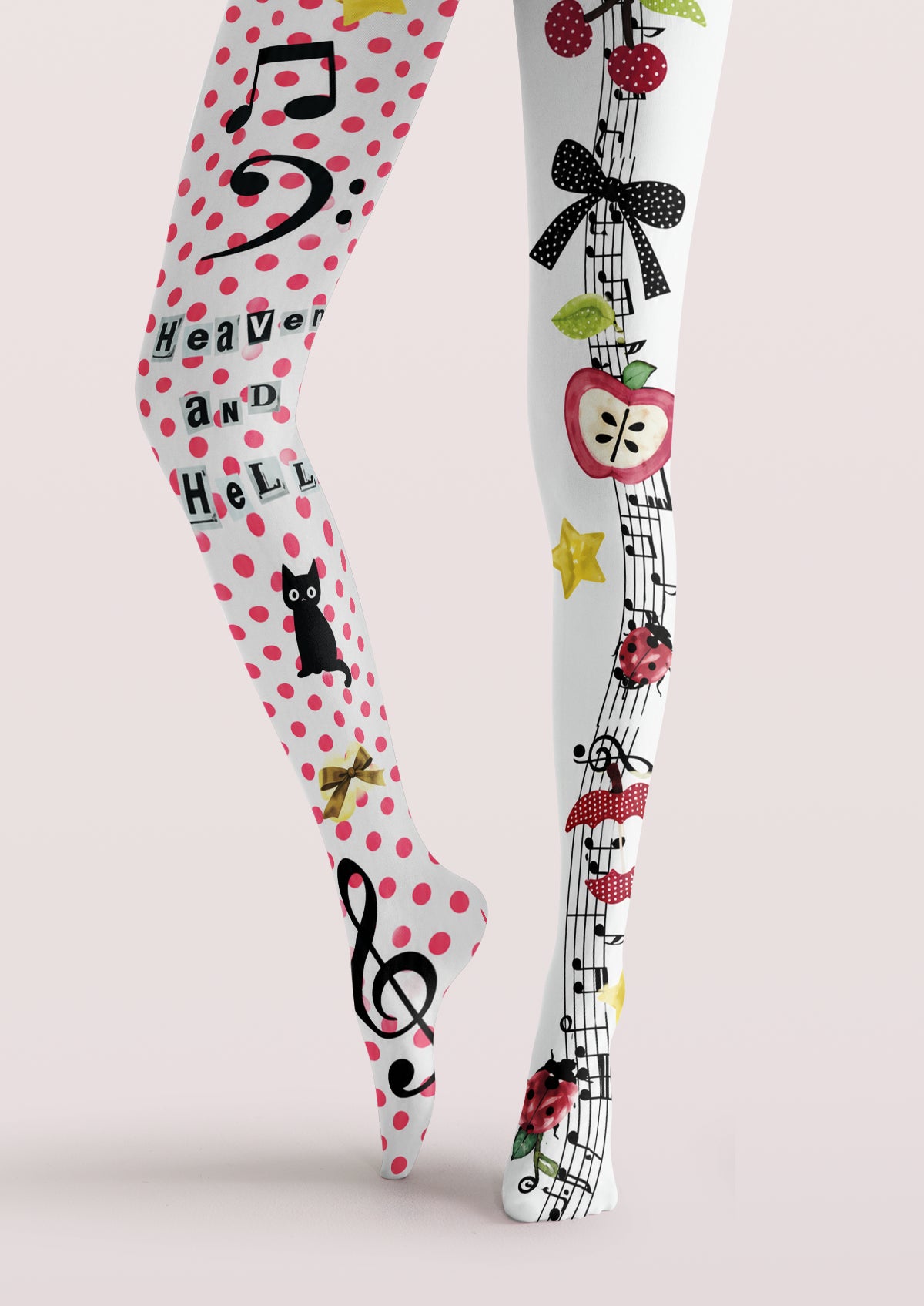 White Music and Polka Dot Tights