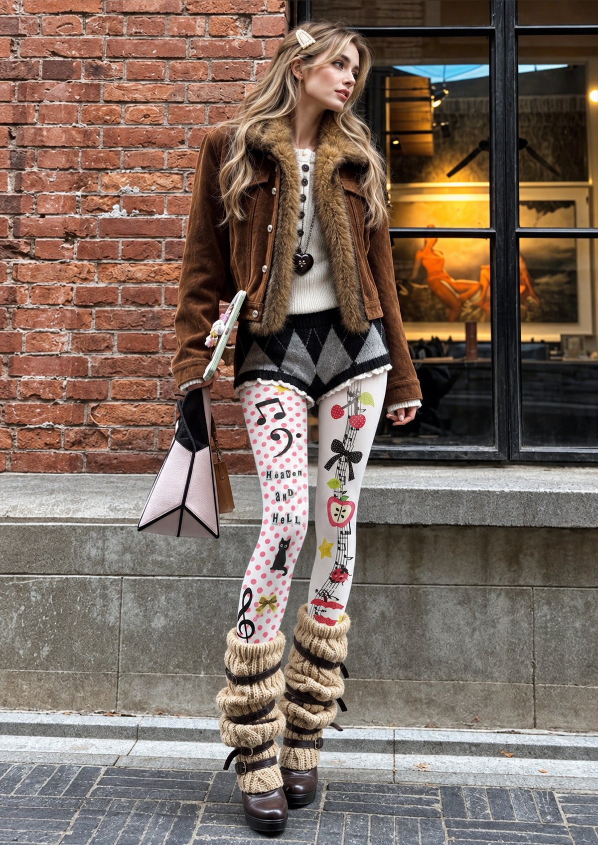 White Music and Polka Dot Tights