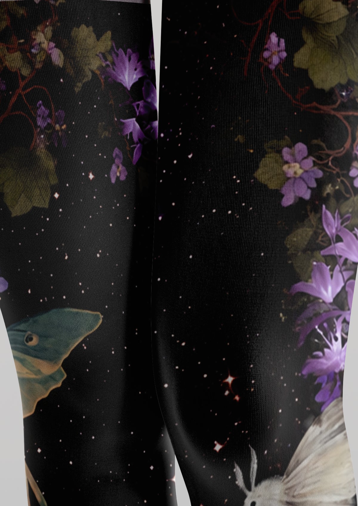 Black Moth and Floral Tights
