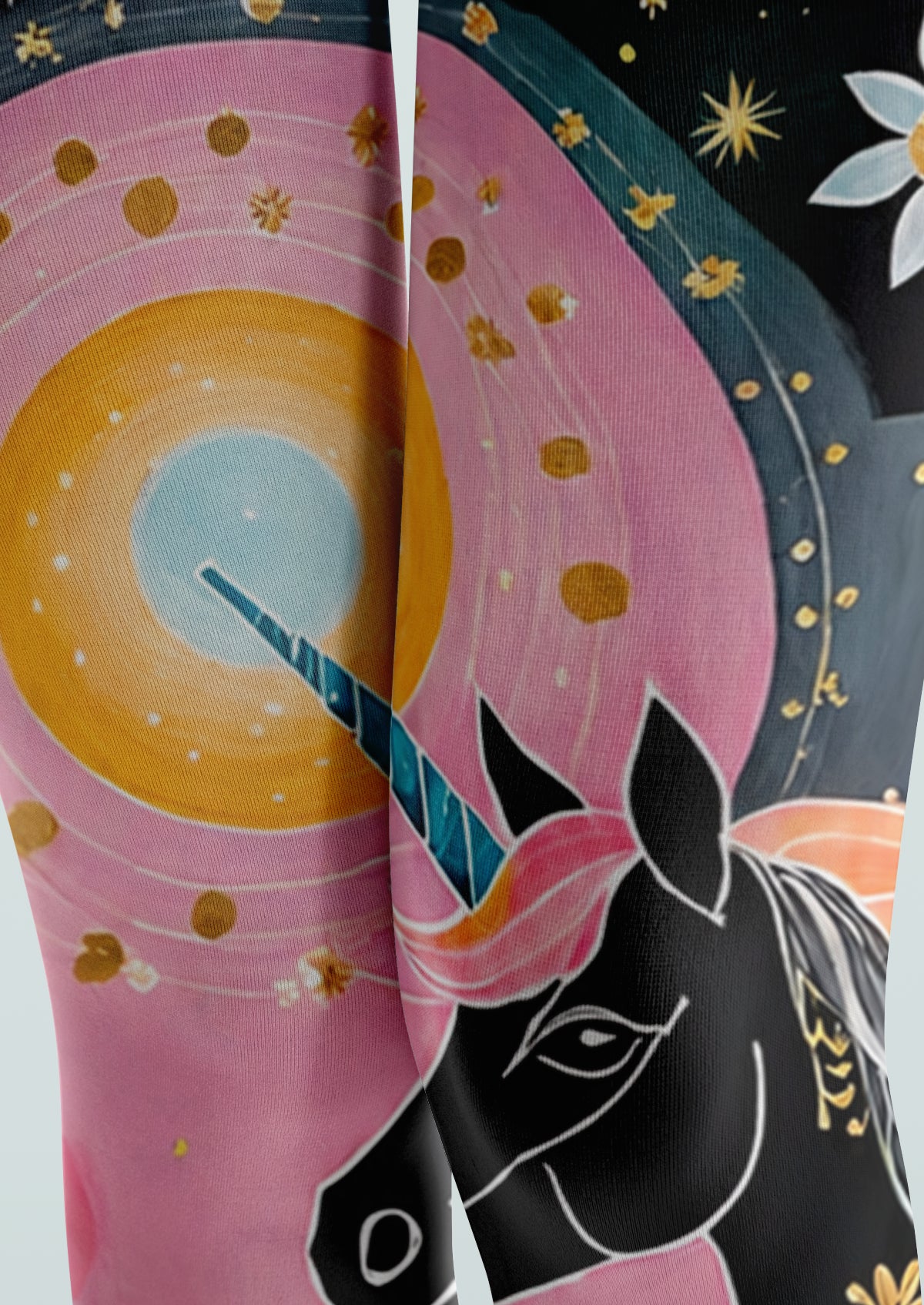 Black Celestial Unicorn Tights