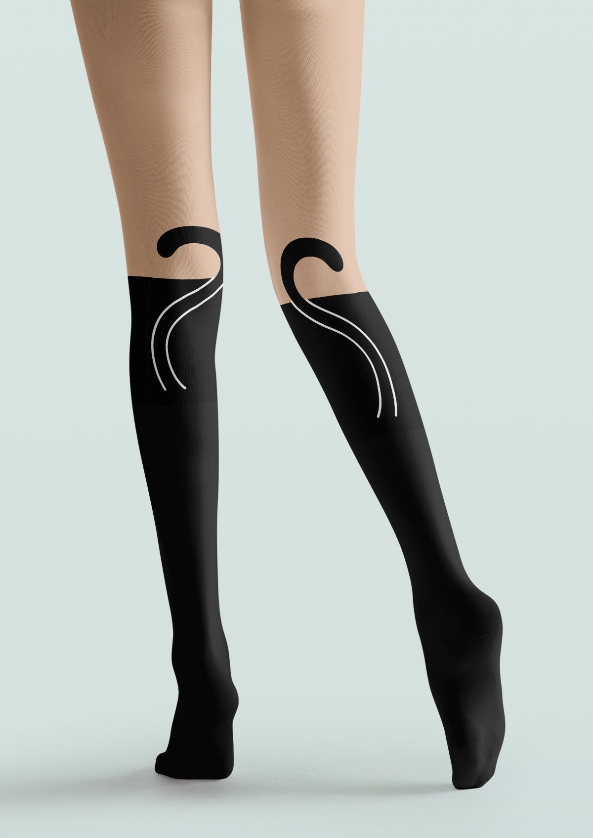 Black Christmas Cat Tights