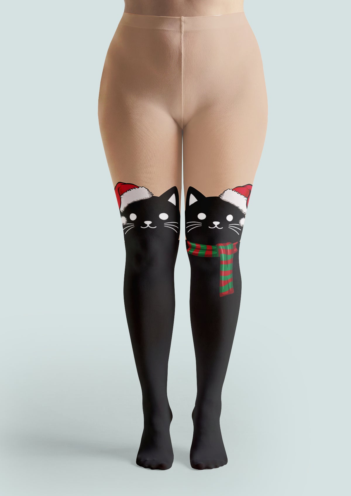 Black Christmas Cat Tights