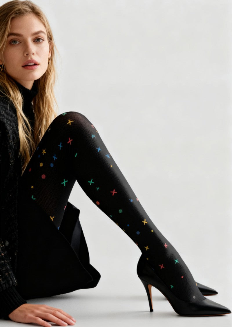 Color Speckle Dot Tights Hosiery Pantyhose