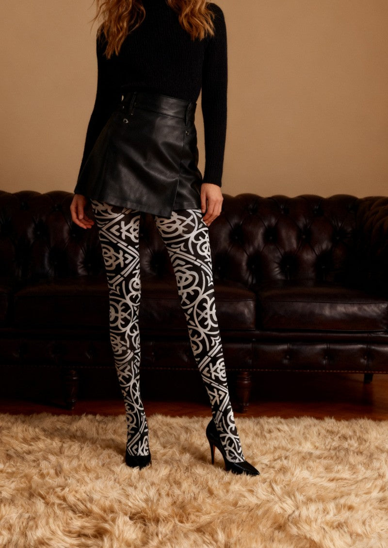 Baroque Geometric Shape Tights Hosiery Pantyhose