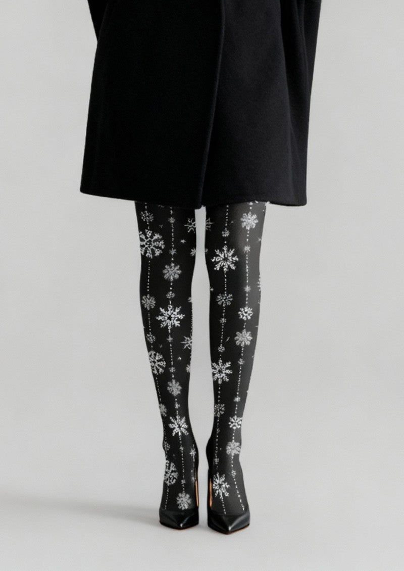 Snowflake Graphic Tights Hosiery Pantyhose